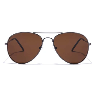 JRS by Coolwinks S15C5665 Brown Tinted Pilot Sunglasses for Men and Women