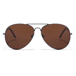 JRS by Coolwinks S15C5883 Brown Tinted Pilot Sunglasses for Men and Women