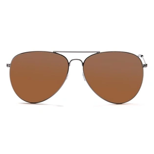 JRS by Coolwinks S15C5904 Brown Tinted Pilot Sunglasses for Men and Women