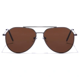 JRS by Coolwinks S15C5946 Brown Tinted Pilot Sunglasses for Men and Women