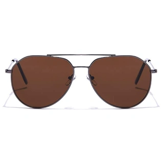 JRS by Coolwinks S15C5946 Brown Tinted Pilot Sunglasses for Men and Women