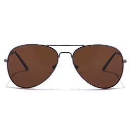 JRS by Coolwinks S15C6009 Brown Tinted Pilot Sunglasses for Men and Women