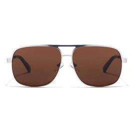 JRS by Coolwinks S15A5644 Brown Tinted Retro Square Sunglasses for Men and Women