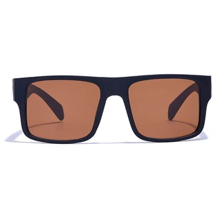 JRS by Coolwinks S15A6340 Brown Tinted Retro Square Sunglasses for Men and Women