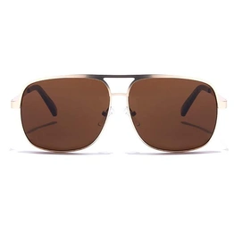 JRS by Coolwinks S15B5644 Brown Tinted Retro Square Sunglasses for Men and Women