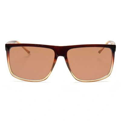 JRS by Coolwinks S15C6362 Brown Tinted Retro Square Sunglasses for Men and Women