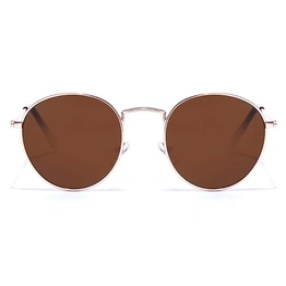 JRS by Coolwinks S15B5742 Brown Tinted Round Sunglasses for Men and Women