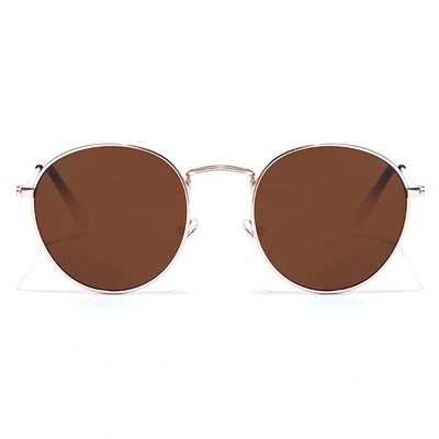 JRS by Coolwinks S15B5742 Brown Tinted Round Sunglasses for Men and Women