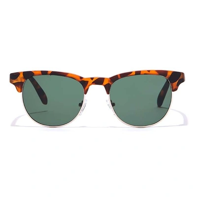 JRS by Coolwinks S35C5693 Green Tinted Clubmaster Sunglasses for Men and Women