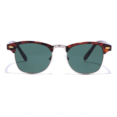 JRS by Coolwinks S35C5990 Green Tinted Clubmaster Sunglasses for Men and Women