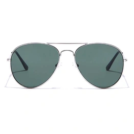 JRS by Coolwinks S35A5667 Green Tinted Pilot Sunglasses for Men and Women