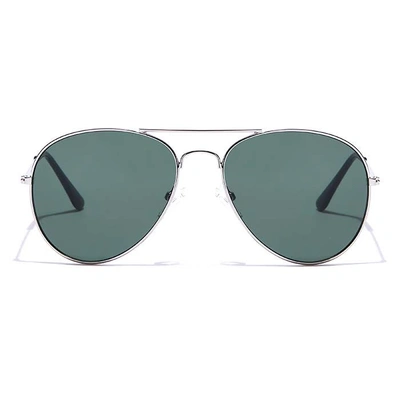 JRS by Coolwinks S35A5667 Green Tinted Pilot Sunglasses for Men and Women