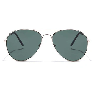 JRS by Coolwinks S35B5667 Green Tinted Pilot Sunglasses for Men and Women