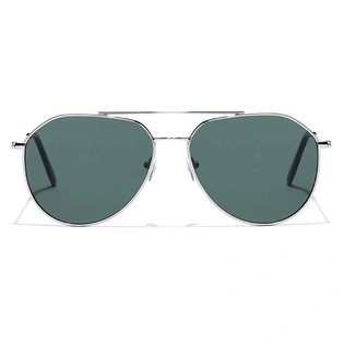 JRS by Coolwinks S35B5948 Green Tinted Pilot Sunglasses for Men and Women