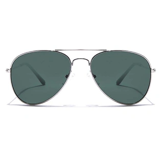 JRS by Coolwinks S35B6011 Green Tinted Pilot Sunglasses for Men and Women