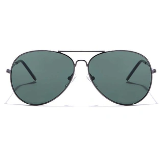 JRS by Coolwinks S35C5885 Green Tinted Pilot Sunglasses for Men and Women