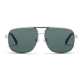 JRS by Coolwinks S35A5646 Green Tinted Retro Square Sunglasses for Men and Women