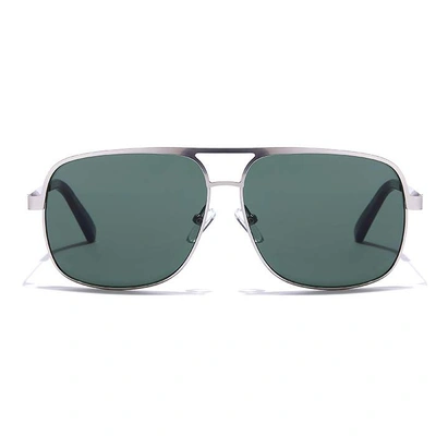 JRS by Coolwinks S35A5646 Green Tinted Retro Square Sunglasses for Men and Women