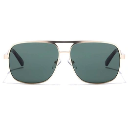 JRS by Coolwinks S35B5646 Green Tinted Retro Square Sunglasses for Men and Women