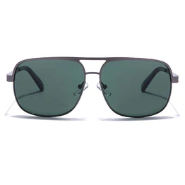 JRS by Coolwinks S35C5646 Green Tinted Retro Square Sunglasses for Men and Women