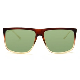 JRS by Coolwinks S35C6365 Green Tinted Retro Square Sunglasses for Men and Women