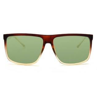 JRS by Coolwinks S35C6365 Green Tinted Retro Square Sunglasses for Men and Women