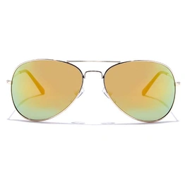 JRS by Coolwinks S15A6024 Multicolor Mirror Pilot Sunglasses for Men and Women