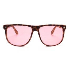 JRS by Coolwinks S23A6370 Pink Mirror Retro Square Sunglasses for Men and Women