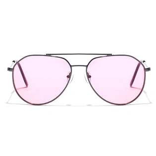 JRS by Coolwinks S17C5955 Pink Tinted Pilot Sunglasses for Men and Women