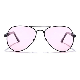 JRS by Coolwinks S23A5977 Pink Tinted Pilot Sunglasses for Men and Women