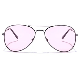 JRS by Coolwinks S23C6019 Pink Tinted Pilot Sunglasses for Men and Women