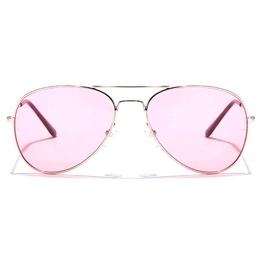 JRS by Coolwinks S33A6017 Pink Tinted Pilot Sunglasses for Men and Women