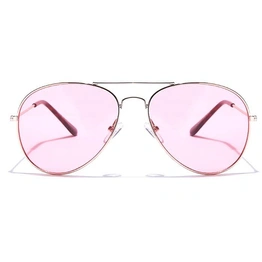 JRS by Coolwinks S33B5673 Pink Tinted Pilot Sunglasses for Men and Women