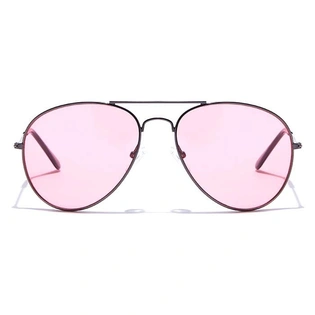 JRS by Coolwinks S33C5673 Pink Tinted Pilot Sunglasses for Men and Women