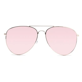 JRS by Coolwinks S23A5914 Pink Tinted Pilot Sunglasses for Women