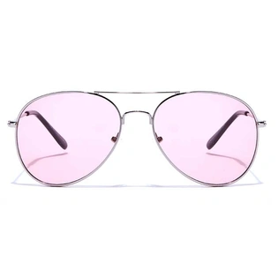 JRS by Coolwinks S23B6040 Pink Tinted Pilot Sunglasses for Women