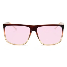 JRS by Coolwinks S23B6362 Pink Tinted Retro Square Sunglasses for Men and Women