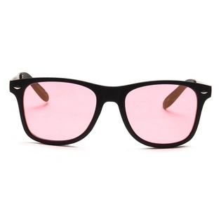 JRS by Coolwinks S23B6374 Pink Tinted Retro Square Sunglasses for Men and Women