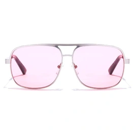 JRS by Coolwinks S33A5652 Pink Tinted Retro Square Sunglasses for Men and Women