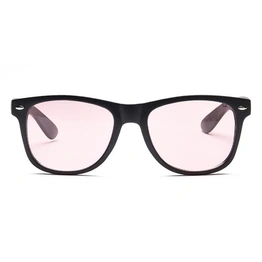 JRS by Coolwinks S23A5794 Pink Tinted Retro Square Sunglasses for Men and Women