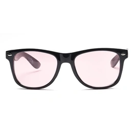 JRS by Coolwinks S23B5794 Pink Tinted Retro Square Sunglasses for Men and Women