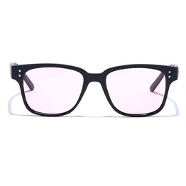 JRS by Coolwinks S23B5872 Pink Tinted Retro Square Sunglasses for Men and Women