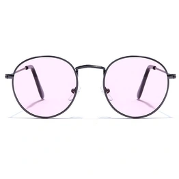 JRS by Coolwinks S23C5752 Pink Tinted Round Sunglasses for Men and Women