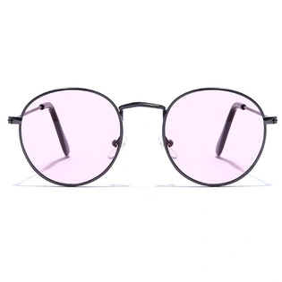 JRS by Coolwinks S23C5752 Pink Tinted Round Sunglasses for Men and Women