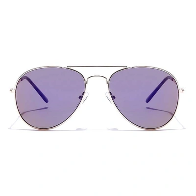 JRS by Coolwinks S17B5682 Purple Flash Pilot Sunglasses for Men and Women