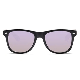 JRS by Coolwinks S17A5801 Purple Flash Retro Square Sunglasses for Men and Women