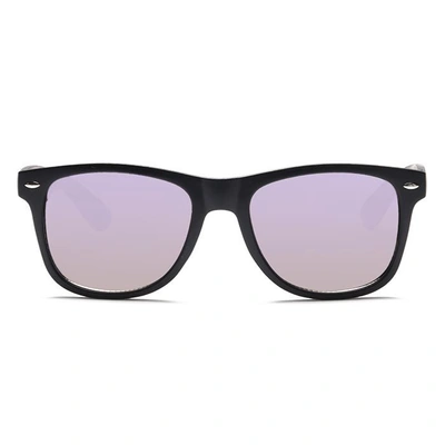 JRS by Coolwinks S17A5801 Purple Flash Retro Square Sunglasses for Men and Women