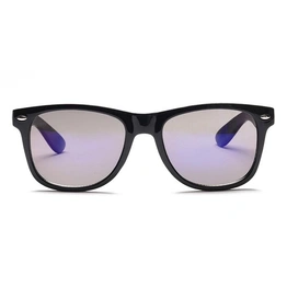 JRS by Coolwinks S17B5801 Purple Flash Retro Square Sunglasses for Men and Women