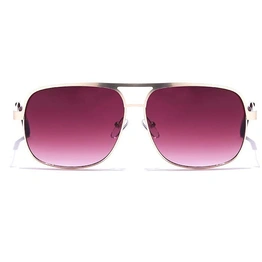 JRS by Coolwinks S17B5656 Purple Gradient Retro Square Sunglasses for Men and Women