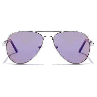 JRS by Coolwinks S17B5984 Purple Mirror Pilot Sunglasses for Men and Women